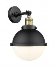 Innovations Lighting 203-BAB-HFS-81-BK - Hampden - 1 Light - 9 inch - Black Antique Brass - Sconce