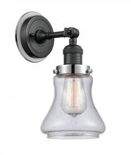  203BK-BPPC-HRPC-G194 - Bellmont - 1 Light - 7 inch - Matte Black - Sconce