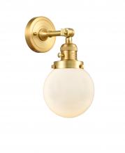 Innovations Lighting 203SW-SG-G201-6 - Beacon - 1 Light - 6 inch - Satin Gold - Sconce