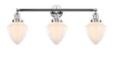  205-PC-G661-7 - Bullet - 3 Light - 34 inch - Polished Chrome - Bath Vanity Light