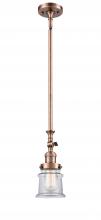  206-AC-G182S - Canton - 1 Light - 5 inch - Antique Copper - Stem Hung - Mini Pendant