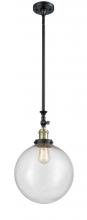  206-BAB-G204-12 - Beacon - 1 Light - 12 inch - Black Antique Brass - Stem Hung - Mini Pendant