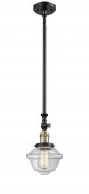  206-BAB-G532 - Oxford - 1 Light - 7 inch - Black Antique Brass - Stem Hung - Mini Pendant