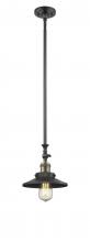 Innovations Lighting 206-BAB-M6-LED - Railroad - 1 Light - 8 inch - Black Antique Brass - Stem Hung - Mini Pendant