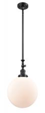 Innovations Lighting 206-BK-G201-12-LED - Beacon - 1 Light - 12 inch - Matte Black - Stem Hung - Mini Pendant