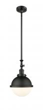 Innovations Lighting 206-BK-HFS-81-BK - Hampden - 1 Light - 9 inch - Matte Black - Stem Hung - Mini Pendant