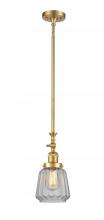 Innovations Lighting 206-SG-G142 - Chatham - 1 Light - 7 inch - Satin Gold - Stem Hung - Mini Pendant