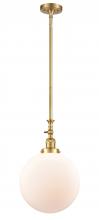 Innovations Lighting 206-SG-G201-12 - Beacon - 1 Light - 12 inch - Satin Gold - Stem Hung - Mini Pendant