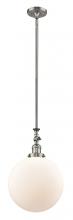  206-SN-G201-12 - Beacon - 1 Light - 12 inch - Brushed Satin Nickel - Stem Hung - Mini Pendant