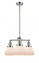 Innovations Lighting 207-PN-G171 - Fulton - 3 Light - 22 inch - Polished Nickel - Stem Hung - Chandelier