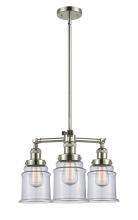 Innovations Lighting 207-PN-G182 - Canton - 3 Light - 18 inch - Polished Nickel - Stem Hung - Chandelier