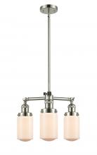 Innovations Lighting 207-PN-G311 - Dover - 3 Light - 17 inch - Polished Nickel - Stem Hung - Chandelier