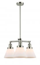 Innovations Lighting 207-PN-G41-LED - Cone - 3 Light - 22 inch - Polished Nickel - Stem Hung - Chandelier