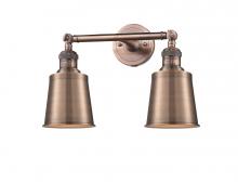 Innovations Lighting 208-AC-M9-AC-LED - Addison - 2 Light - 16 inch - Antique Copper - Bath Vanity Light