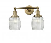 Innovations Lighting 208-BB-G302-LED - Colton - 2 Light - 16 inch - Brushed Brass - Bath Vanity Light