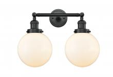  208-BK-G201-8 - Beacon - 2 Light - 19 inch - Matte Black - Bath Vanity Light