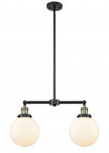 Innovations Lighting 209-BAB-G201-8 - Beacon - 2 Light - 25 inch - Black Antique Brass - Stem Hung - Island Light