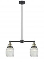 Innovations Lighting 209-BAB-G302 - Colton - 2 Light - 22 inch - Black Antique Brass - Stem Hung - Island Light