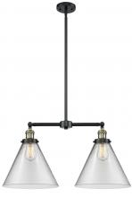 Innovations Lighting 209-BAB-G42-L-LED - Cone - 2 Light - 21 inch - Black Antique Brass - Stem Hung - Island Light