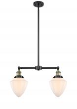  209-BAB-G661-7 - Bullet - 2 Light - 24 inch - Black Antique Brass - Stem Hung - Island Light