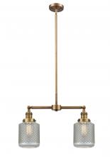  209-BB-G262 - Stanton - 2 Light - 23 inch - Brushed Brass - Stem Hung - Island Light