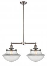 Innovations Lighting 209-SN-G542-LED - Oxford - 2 Light - 25 inch - Brushed Satin Nickel - Stem Hung - Island Light