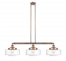 Innovations Lighting 213-AC-G692-12-LED - Bridgeton - 3 Light - 44 inch - Antique Copper - Stem Hung - Island Light