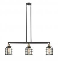 Innovations Lighting 213-BAB-G58-CE-LED - Bell Cage - 3 Light - 39 inch - Black Antique Brass - Stem Hung - Island Light