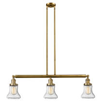 Innovations Lighting 213-BB-G194 - Bellmont - 3 Light - 39 inch - Brushed Brass - Stem Hung - Island Light