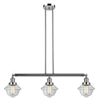 Innovations Lighting 213-PN-G532 - Oxford - 3 Light - 40 inch - Polished Nickel - Stem Hung - Island Light