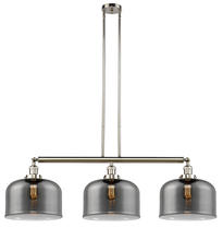 Innovations Lighting 213-PN-G73-L - Bell - 3 Light - 42 inch - Polished Nickel - Stem Hung - Island Light