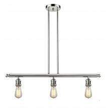 Innovations Lighting 213-PN-LED - Bare Bulb - 3 Light - 38 inch - Polished Nickel - Stem Hung - Island Light