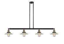 Innovations Lighting 214-BAB-G2-LED - Halophane - 4 Light - 53 inch - Black Antique Brass - Stem Hung - Island Light