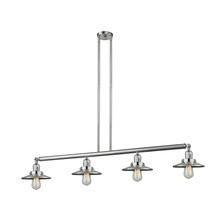 Innovations Lighting 214-SN-M2 - Railroad - 4 Light - 53 inch - Brushed Satin Nickel - Stem Hung - Island Light