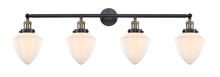  215-BAB-G661-7 - Bullet - 4 Light - 46 inch - Black Antique Brass - Bath Vanity Light