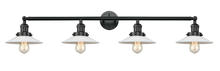 Innovations Lighting 215-BK-G1 - Halophane - 4 Light - 45 inch - Matte Black - Bath Vanity Light