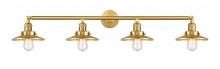  215-SG-M4-LED - Railroad - 4 Light - 44 inch - Satin Gold - Bath Vanity Light