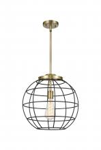 Innovations Lighting 221-1S-AB-CE-16-BK - Lake Placid - 1 Light - 16 inch - Antique Brass - Pendant