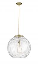 Innovations Lighting 221-1S-AB-G1215-18 - Athens Water Glass - 1 Light - 18 inch - Antique Brass - Stem Hung - Pendant