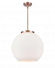 Innovations Lighting 221-1S-AC-G121-16 - Athens - 1 Light - 16 inch - Antique Copper - Stem Hung - Pendant