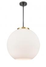 Innovations Lighting 221-1S-BAB-G121-18 - Athens - 1 Light - 18 inch - Black Antique Brass - Stem Hung - Pendant