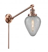 Innovations Lighting 237-AC-G165-LED - Geneseo - 1 Light - 8 inch - Antique Copper - Swing Arm