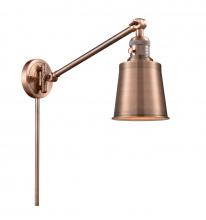 Innovations Lighting 237-AC-M9-AC-LED - Addison - 1 Light - 8 inch - Antique Copper - Swing Arm