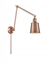 Innovations Lighting 238-AC-M9-AC-LED - Addison - 1 Light - 8 inch - Antique Copper - Swing Arm