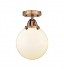 Innovations Lighting 288-1C-AC-G201-8 - Beacon - 1 Light - 8 inch - Antique Copper - Semi-Flush Mount