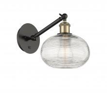 Innovations Lighting 317-1W-BAB-G555-8CL - Ithaca - 1 Light - 8 inch - Black Antique Brass - Sconce