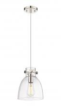 Innovations Lighting 410-1PS-PN-G412-8CL - Newton Bell - 1 Light - 8 inch - Polished Nickel - Cord hung - Pendant