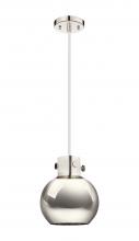 Innovations Lighting 410-1PS-PN-M410-8PN - Newton Sphere - 1 Light - 8 inch - Polished Nickel - Cord hung - Pendant