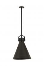 Innovations Lighting 410-1SL-BK-M411-16BK - Newton Cone - 1 Light - 16 inch - Matte Black - Pendant