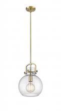 Innovations Lighting 410-1SM-BB-G410-10SDY - Newton Sphere - 1 Light - 10 inch - Brushed Brass - Stem Hung - Mini Pendant